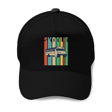 Discover Skoolie Design For A School Bus Lover Baseball Caps