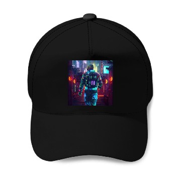 Discover Cyberpunk man Baseball Caps