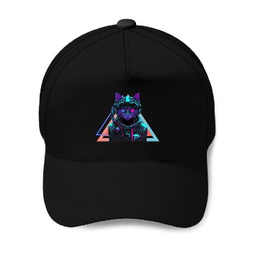 Discover Cyberpunk cat Baseball Caps