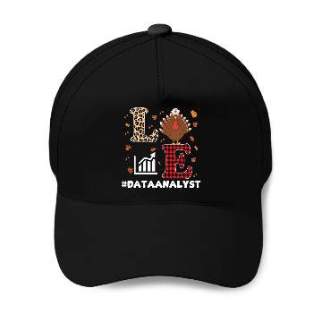 Discover Funny Data Analyst Thanksgiving Design Baseball Caps