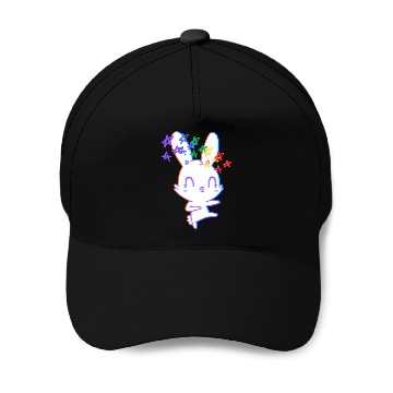 Discover Pride Rainbow Bunny Baseball Caps