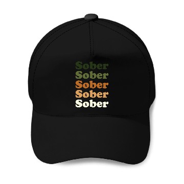Discover Sober Repeat natural Baseball Caps