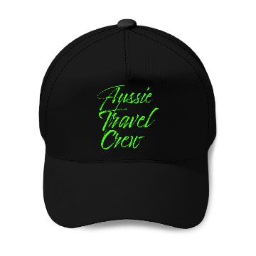 Discover Aussie Travel Crew green Baseball Caps