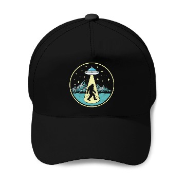 Discover Bigfoot Abduction Sasquatch Ufo Alien Baseball Caps