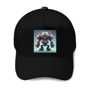 Discover Angry 3D Robot Baseball Caps