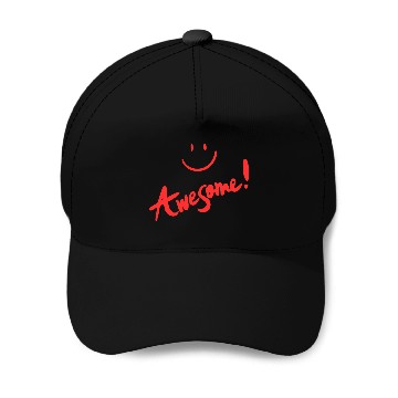 Discover Red Simple Typography Baseball Caps