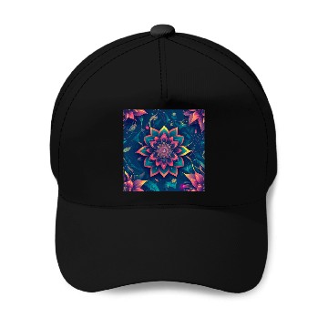Discover Cyberpunk flowers Baseball Caps