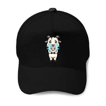 Discover Goat Sad Crying Emoticon Baseball Caps