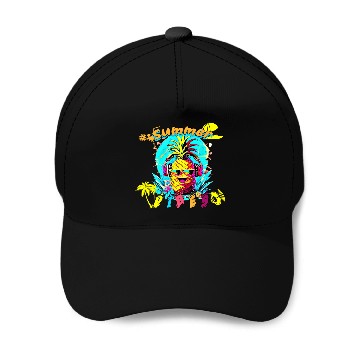 Discover Summer Vibes Pineapple Party Baseball Caps