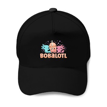 Discover Bobalotl Bubble Tea Lover Boba Tea Drinker Axolotl Baseball Caps