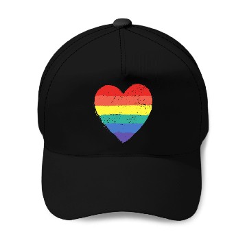 Discover rainbow heart Baseball Caps