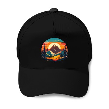 Discover retro camping design Baseball Caps