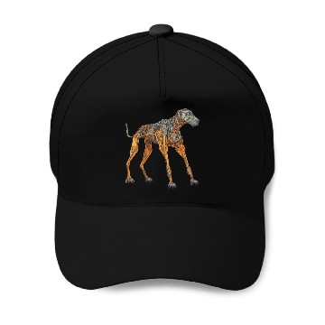 Discover Doberman Cyborg Dog in Orange Baseball Caps