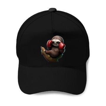 Discover Boxing sloth on tree Baseball Caps