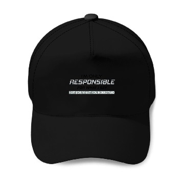 Discover Responsible Graphic Novelty Sarcastic Funny Baseball Caps
