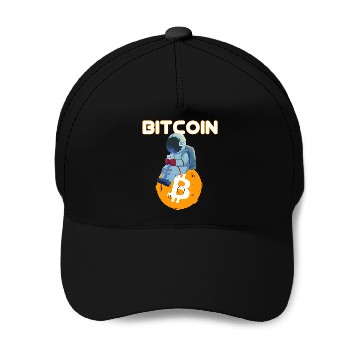 Discover Bitcoin Coin-Crypto Astronaut Baseball Caps