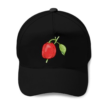 Discover Red Pepper Vector Capsicum Baseball Caps