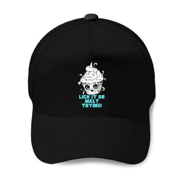 Discover Whimsical Monochrome Ice Cream Baseball Caps