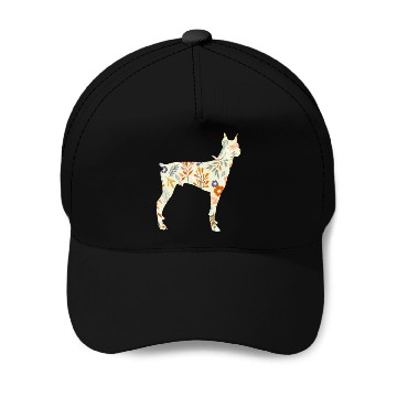 Discover Doberman Flower Baseball Caps