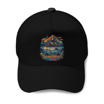 Discover Psychedelic dream illustration Baseball Caps