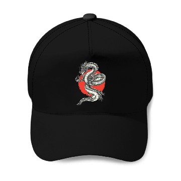 Discover Japanese black dragon Baseball Caps