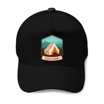 Discover Gone Camping Baseball Caps