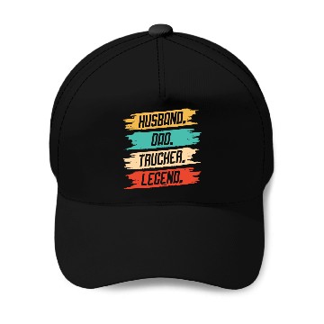 Discover Husband Dad Trucker Legend Baseball Caps