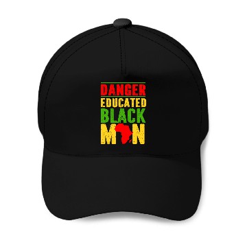 Discover Danger Educated Black Baseball Caps