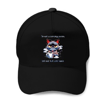 Discover Grumpy cat morning person Baseball Caps