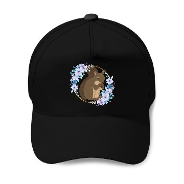 Discover Flower Circle Squirrel Baseball Caps