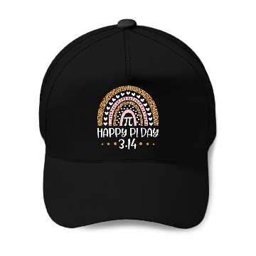 Discover Happy Pi Day Mathematic Math Teacher Leopard Rainb Baseball Caps