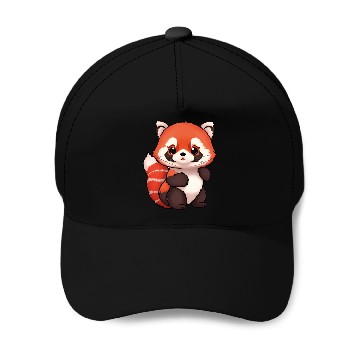 Discover Totally cute red panda Baseball Caps