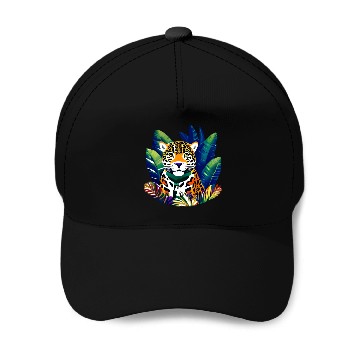 Discover Jaguar in the Tropics Baseball Caps