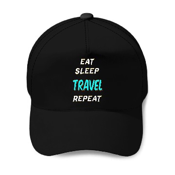 Discover DESIGNEAT SLEEP TRAVEL REPEAT Baseball Caps