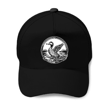 Discover Duck Bird Nature Pond Baseball Caps