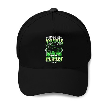 Discover Save The Animals Save The Planet Baseball Caps