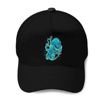 Discover Blue Green Octopus Baseball Caps