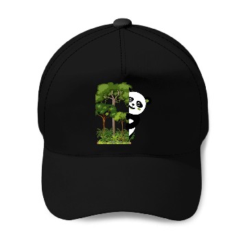 Discover panda bear in the forest Baseball Caps