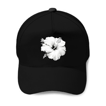 Discover Hibiscus Flower Sketch Baseball Caps