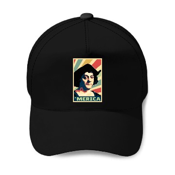 Discover Christopher Columbus Merica Vintage Colors Baseball Caps