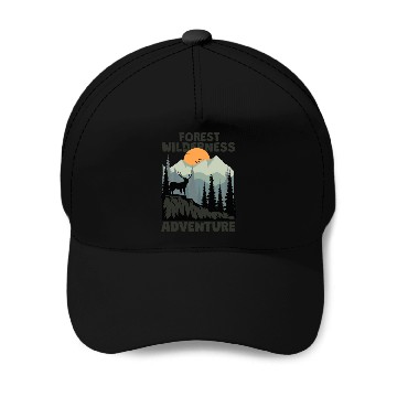 Discover forest wilderness adventure deer mountain Baseball Caps