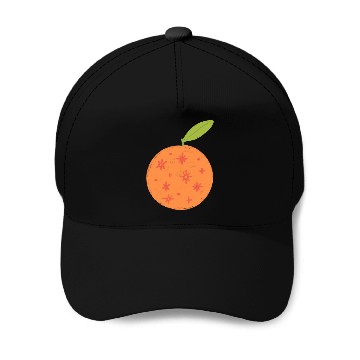 Discover orange! with stars! Baseball Caps