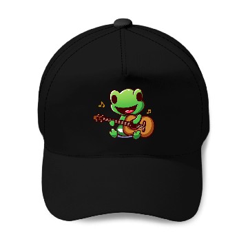 Discover Grooving Frog guitarist Baseball Caps