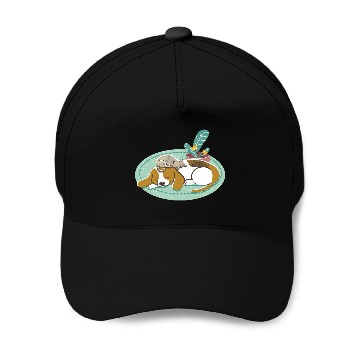 Discover Sleepy Beagle And Cat Baseball Caps