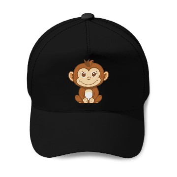 Discover Sweet baby Monkey Baseball Caps