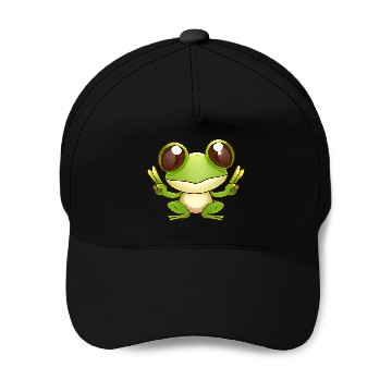 Discover Peace frog frog with peace sign Baseball Caps