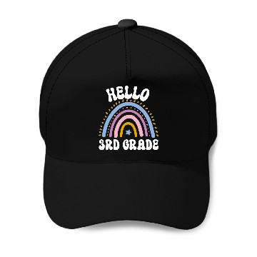 Discover Hello 3rd grade, back to school Baseball Caps