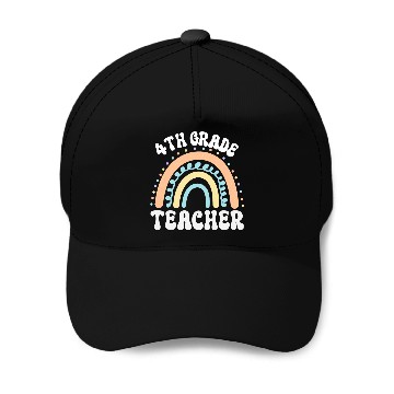 Discover 4th grade teacher, back to school Baseball Caps