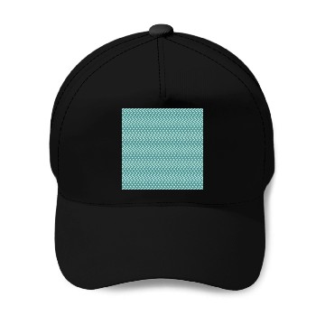 Discover Teal White Minimal Pattern Baseball Caps