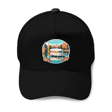 Discover A Camper Van Baseball Caps